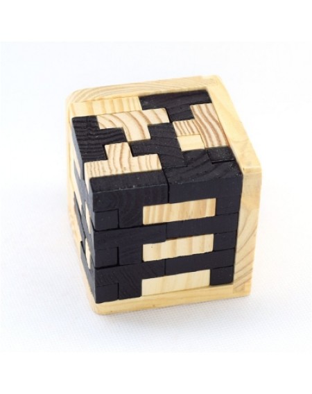 3d Wooden Puzzles Brain Teaser 54 T-Shaped Tetris Blocks Geometric Toy