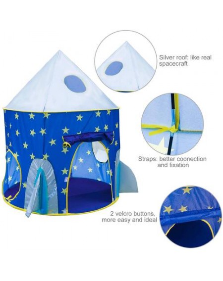 3 in 1 Rocket Ship Play Tent Indoor/Outdoor Playhouse Set for Babies Toddleers