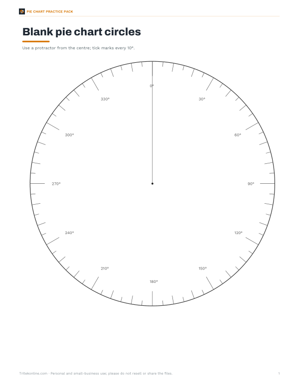 Preview of Printable Blank Pie Chart Circles